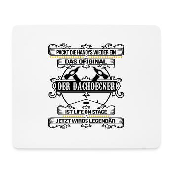 dachdecker legendärer roofer dach decken - Mousepad (Querformat) - Weiß - Vorne