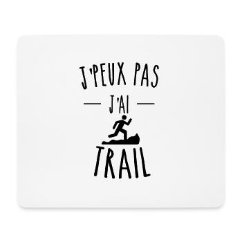 je peux pas j'ai trail humour - Tapis de souris (format paysage) - blanc - Devant