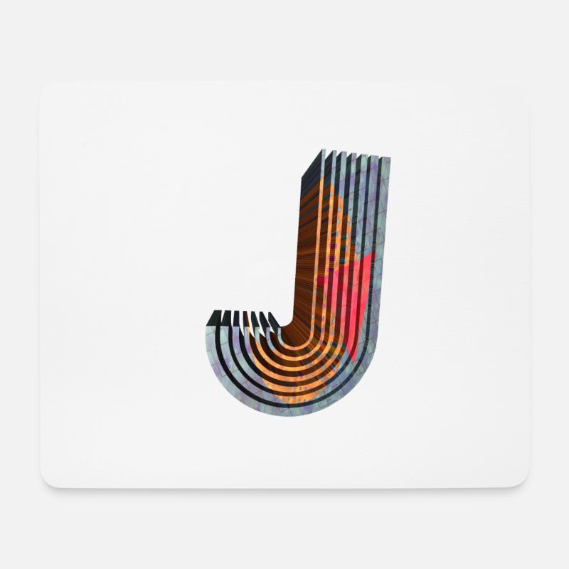 J - Mousepad (Querformat) - Weiß