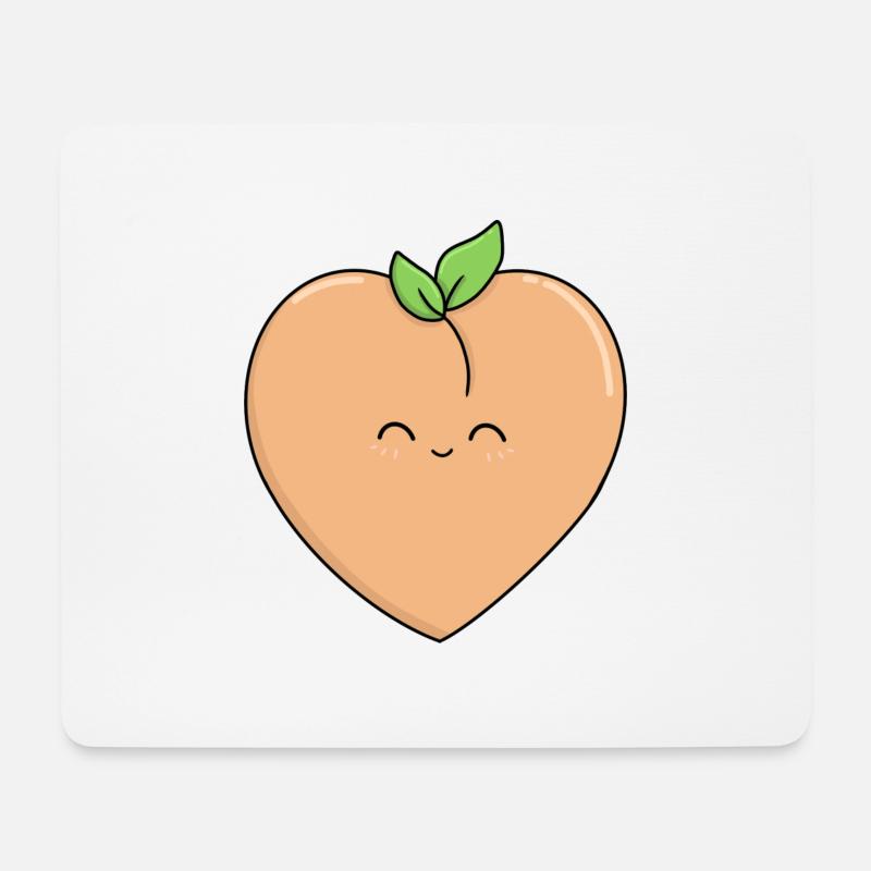 Liebe Pfirsiche - Mousepad (Querformat) - Weiß