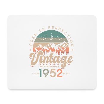 1952 Vintage anniversaire 70 ans - Tapis de souris (format paysage) - blanc - Devant