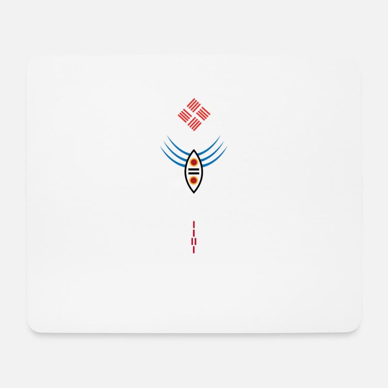 Kosmische Wurzeln Maske - Mousepad (Querformat) - Weiß