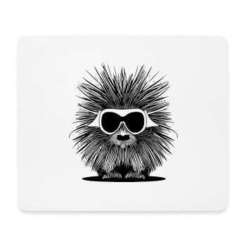Porcupine Lunettes de soleil Mignons animaux Nature animale 6 - Tapis de souris (format paysage) - blanc - Devant
