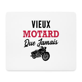 vieux motard / humour moto vintage - Tapis de souris (format paysage) - blanc - Devant
