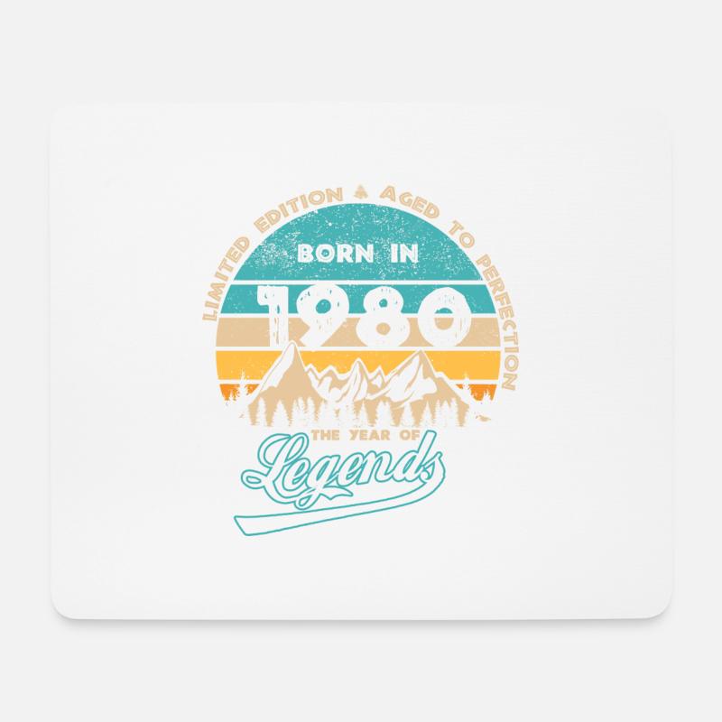 Legenden 1980 - Mousepad (Querformat) - Weiß
