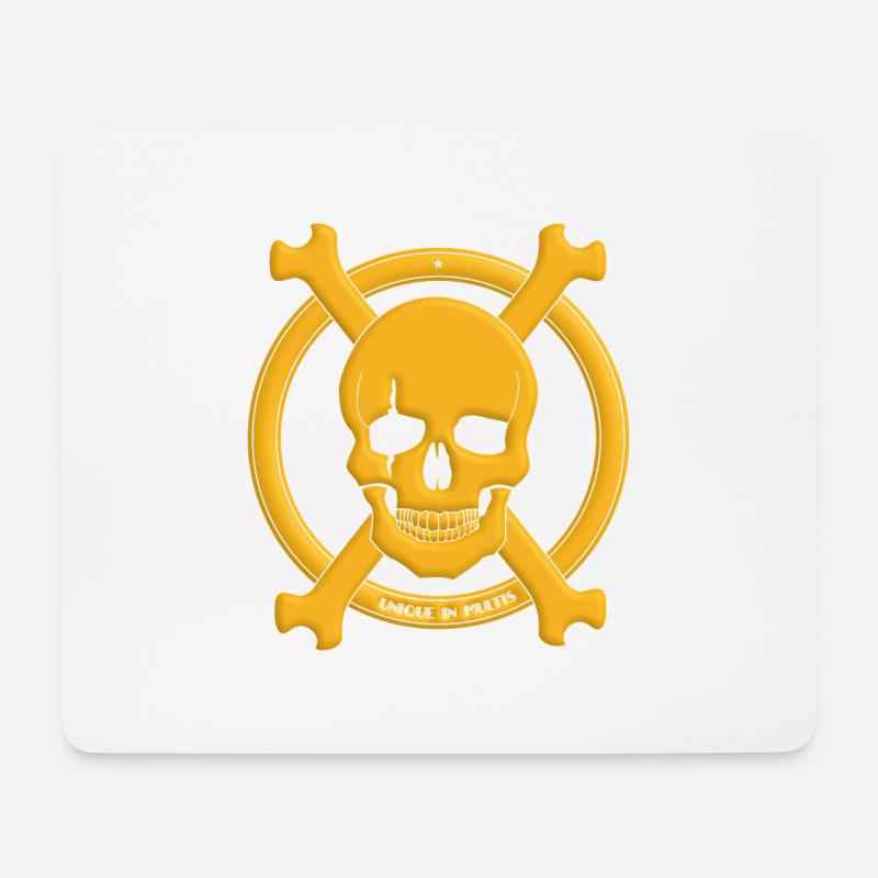 Piratenschädel - Mousepad (Querformat) - Weiß