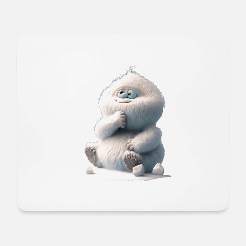 Baby Yeti - Mousepad (Querformat) - Weiß