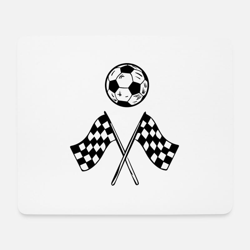 Fußball Soccer - Mousepad (Querformat) - Weiß