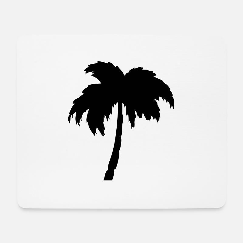 Palme - Mousepad (Querformat) - Weiß