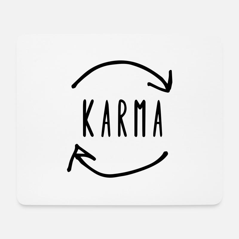 Karma - Mousepad (Querformat) - Weiß