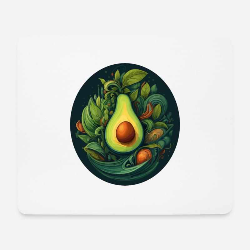 Avocado - Mousepad (Querformat) - Weiß