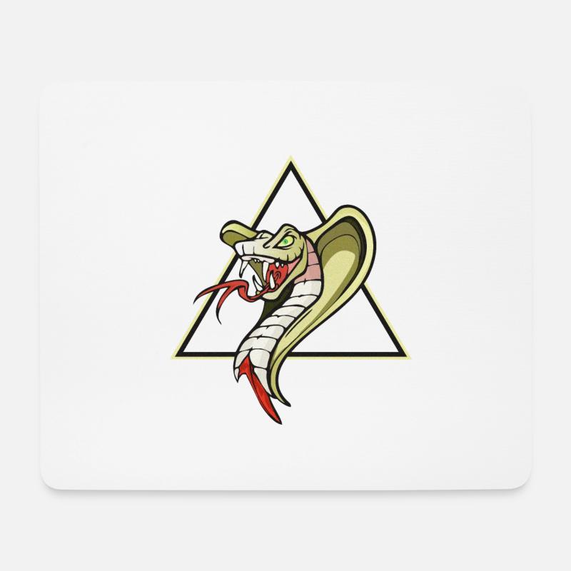 Schönes Schlangen Design Kobra - Mousepad (Querformat) - Weiß