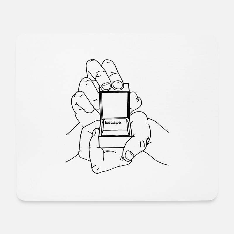 HANDS ESCAPE - Mouse Pad (horizontal) - white