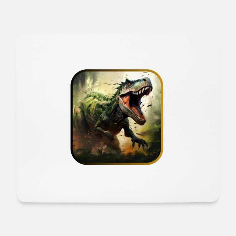 Dinosaurier Dinosaurs Design - Mousepad (Querformat) - Weiß