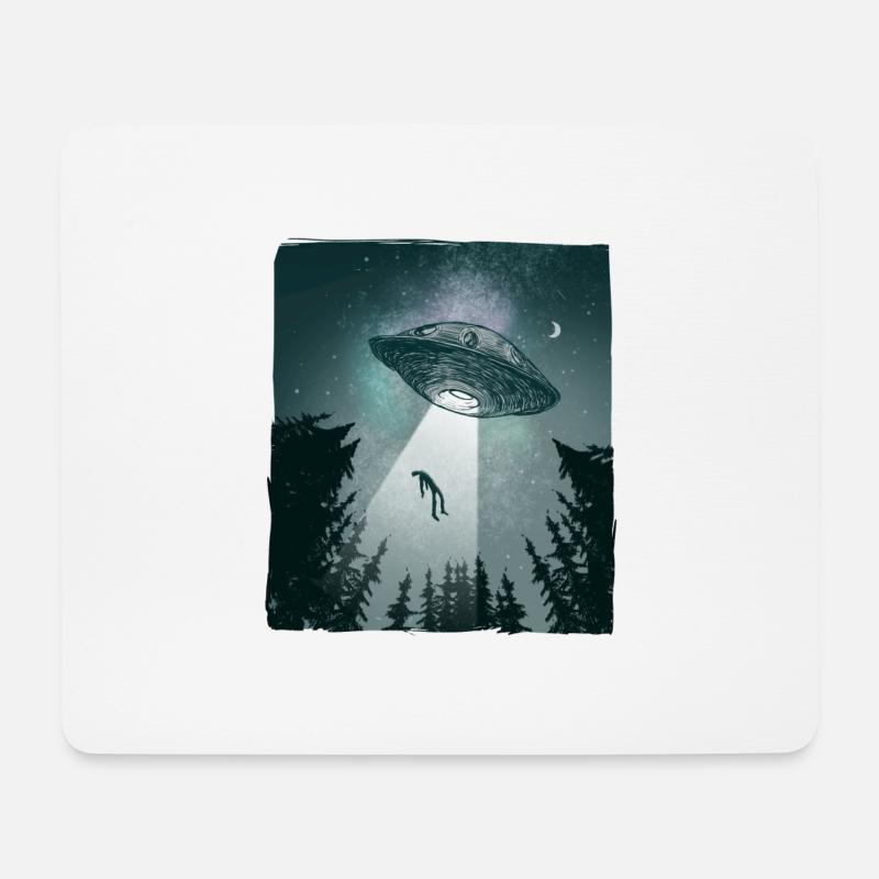 Handpan UFO - Mousepad (Querformat) - Weiß