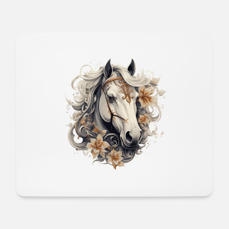 Pferdetraum - Mousepad (Querformat) - Weiß