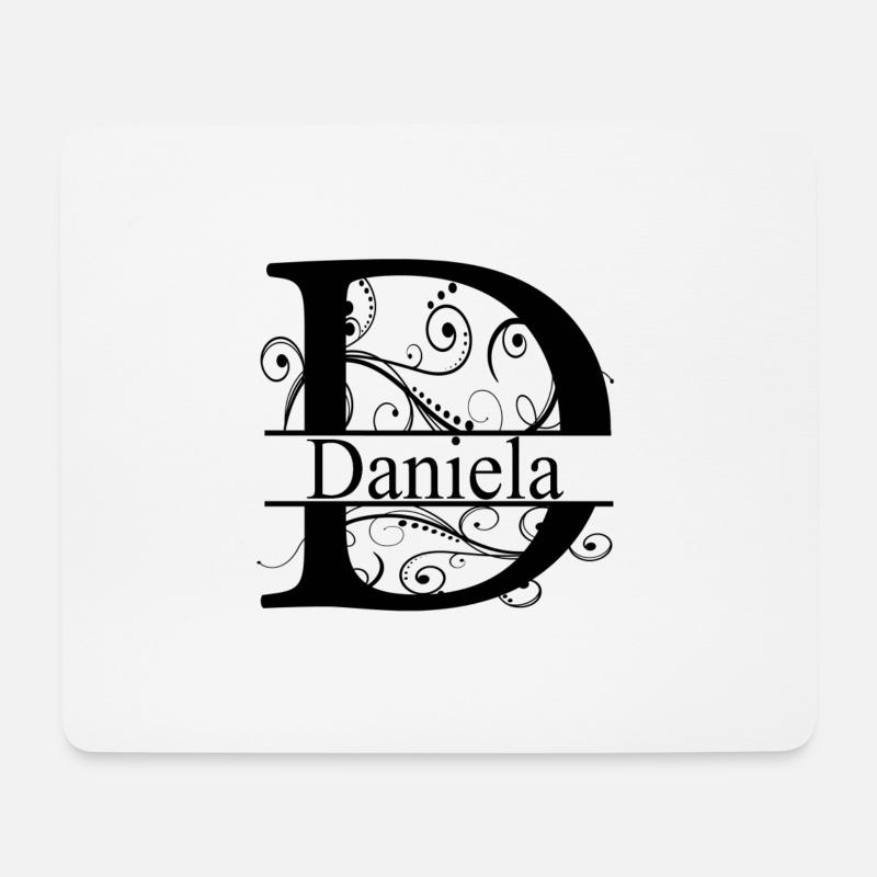 Monogramm mit dem Namen Daniela - Mousepad (Querformat) - Weiß