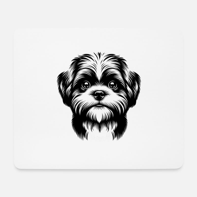 Süßer kleiner Hund - Mousepad (Querformat) - Weiß