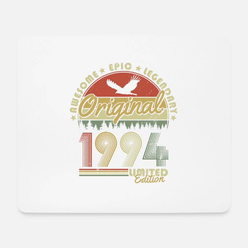 1994 Jahrgang geboren Vintage Geburtstag Geschenk - Mousepad (Querformat) - Weiß