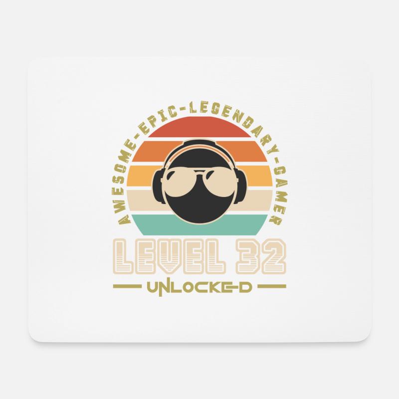 Level 32 - Tapis de souris (format paysage) - blanc