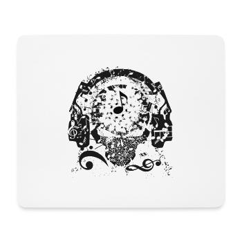 Notenschädel - Mousepad (Querformat) - Weiß - Vorne