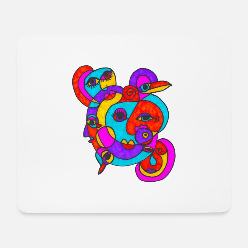 Vogeldame - Mousepad (Querformat) - Weiß