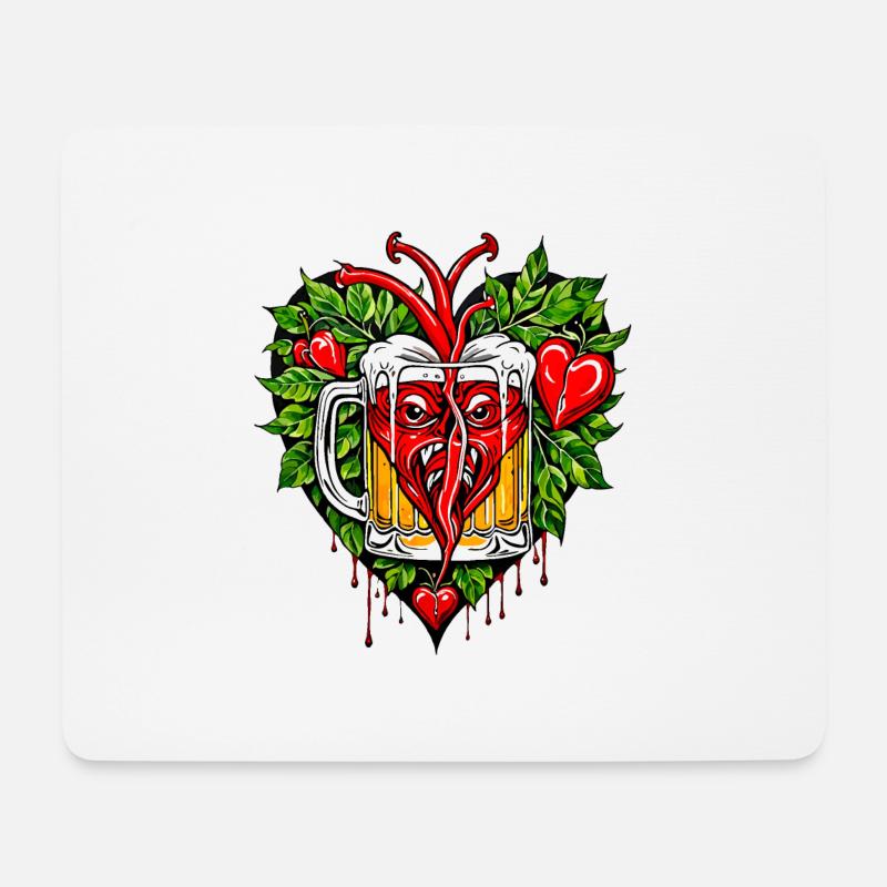 Ich liebe Bier - Mousepad (Querformat) - Weiß