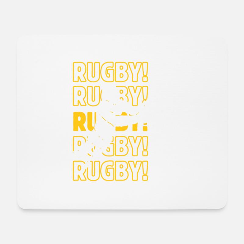 Rugby Rugby Rugby - Mousepad (Querformat) - Weiß