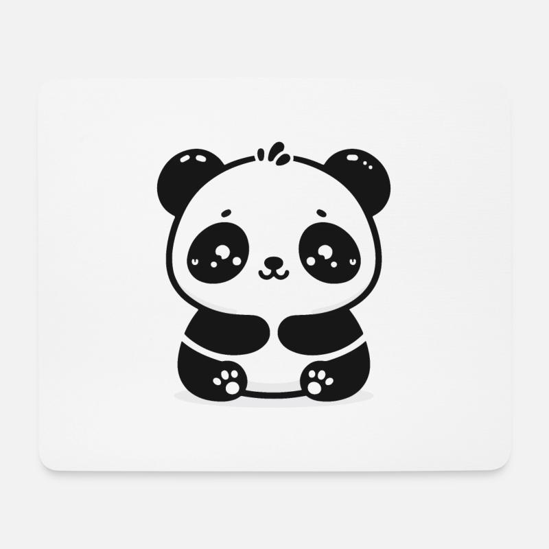 Pippin le panda espiègle : votre compagnon câlin - Tapis de souris (format paysage) - blanc