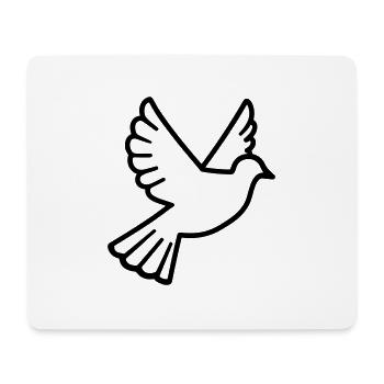 Taube - Mousepad (Querformat) - Weiß - Vorne