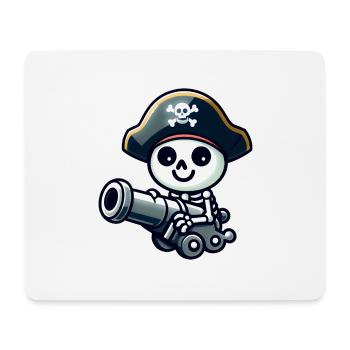 Crâne Pirate - Trésor Squelette - Tapis de souris (format paysage) - blanc - Devant