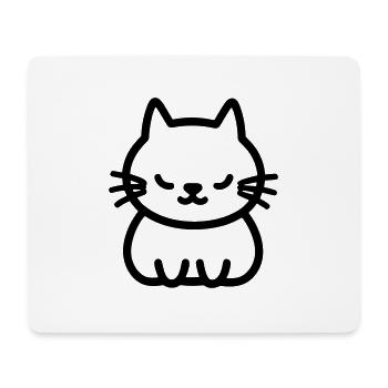 Katze - Mousepad (Querformat) - Weiß - Vorne