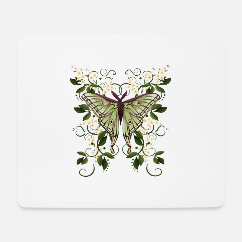 Butterfly Moth Butterfly - Mouse Pad (horizontal) - white