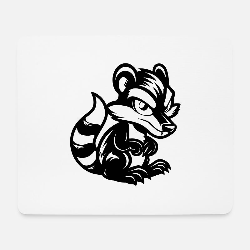 stinktier comic - Mousepad (Querformat) - Weiß