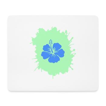Taches d’hibiscus - Tapis de souris (format paysage) - blanc - Devant