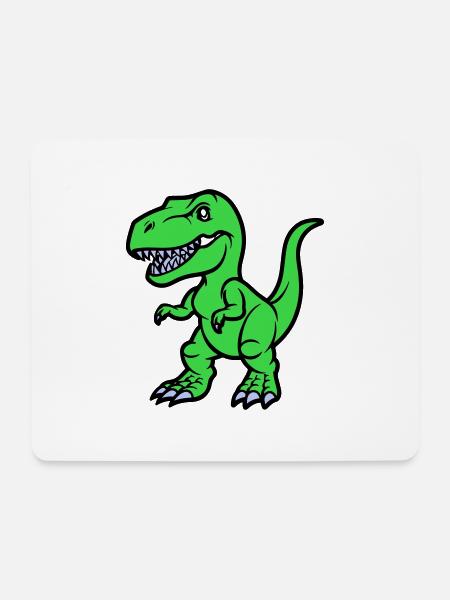 T Rex Comic - Mousepad (Querformat) - Weiß
