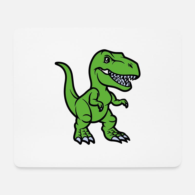 T Rex Comic dinosaurier - Mousepad (Querformat) - Weiß