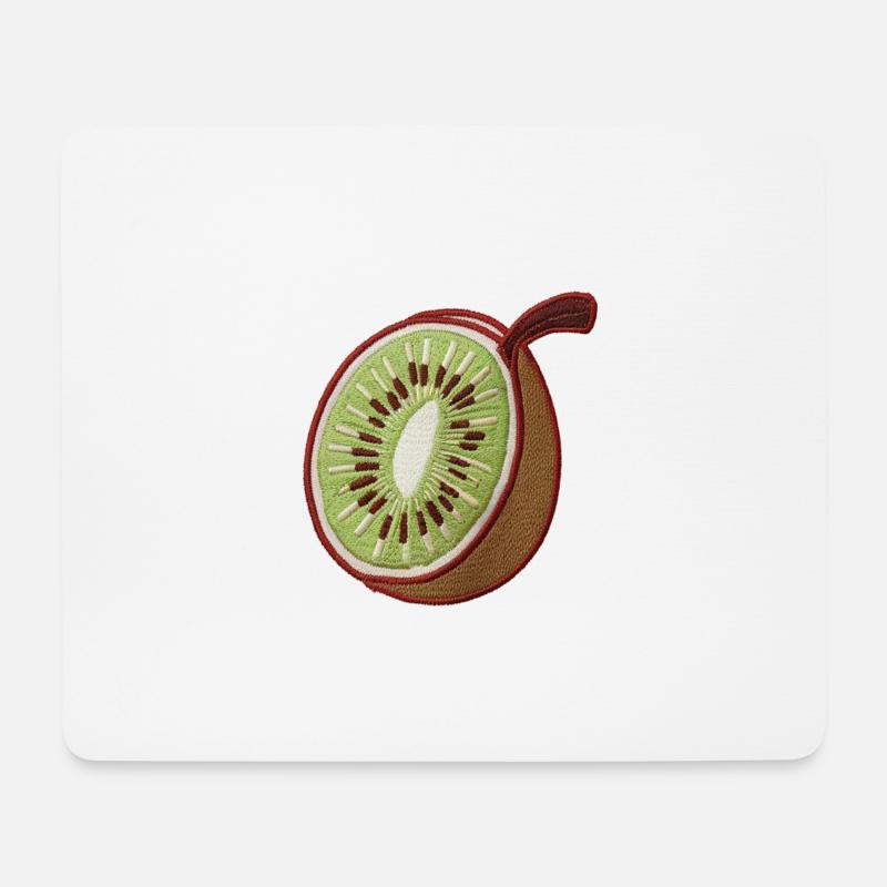 Embroidered Kiwi - Mouse Pad (horizontal) - white