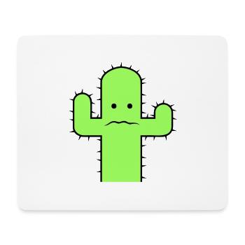 Cactus Face Fear Spikes Desert Funny Cacti - Mouse Pad (horizontal) - white - Front