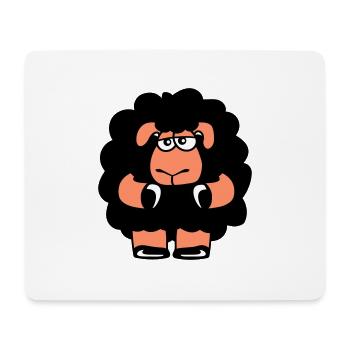 Schwarzes Schaf Traurig Unsicher Müde Lustig Süß - Mousepad (Querformat) - Weiß - Vorne