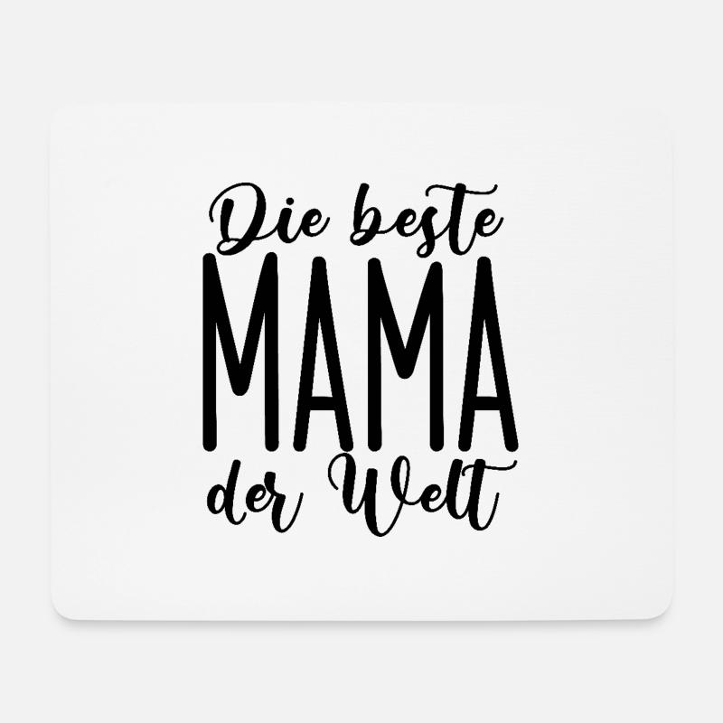 Die beste Mama der Welt - Mama Tochter Sohn Shirt - Mousepad (Querformat) - Weiß