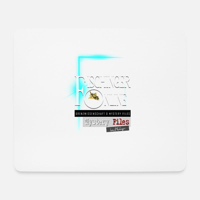 Fischinger-Online Logo mit Mystery Files groß - Mousepad (Querformat) - Weiß