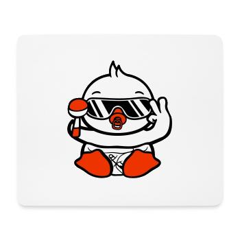 Vogel Baby Kind Rassel Windel Sonnenbrille Peace - Mousepad (Querformat) - Weiß - Vorne