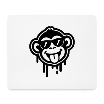 Affe Cool Lustig - Mousepad (Querformat) - Weiß - Vorne
