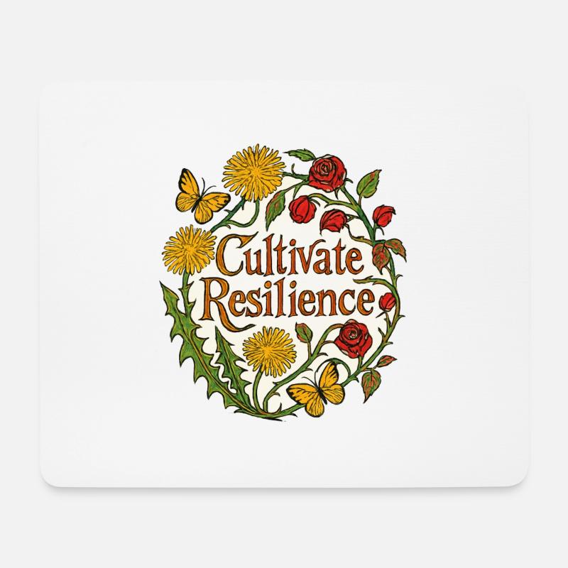 Resilienz kultivieren - Mousepad (Querformat) - Weiß