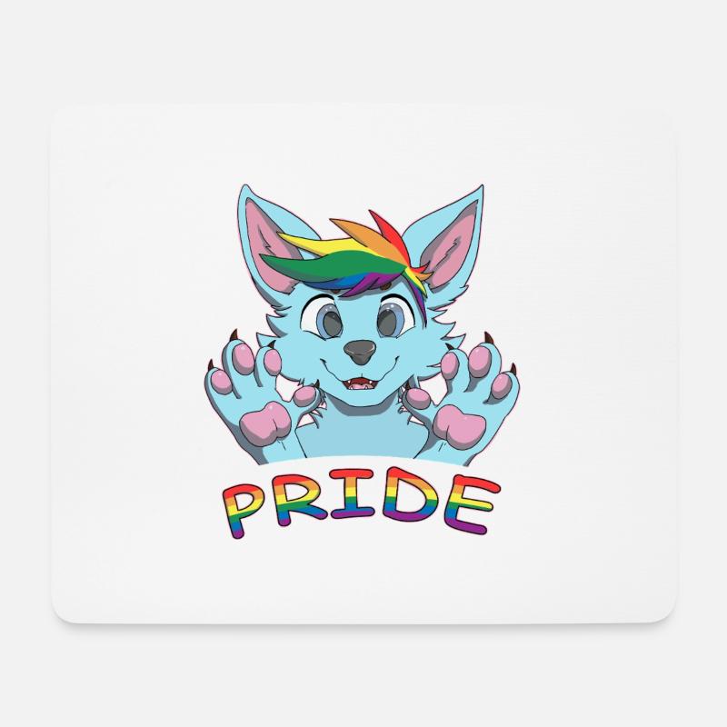 Pride Furry - Mouse Pad (horizontal) - white