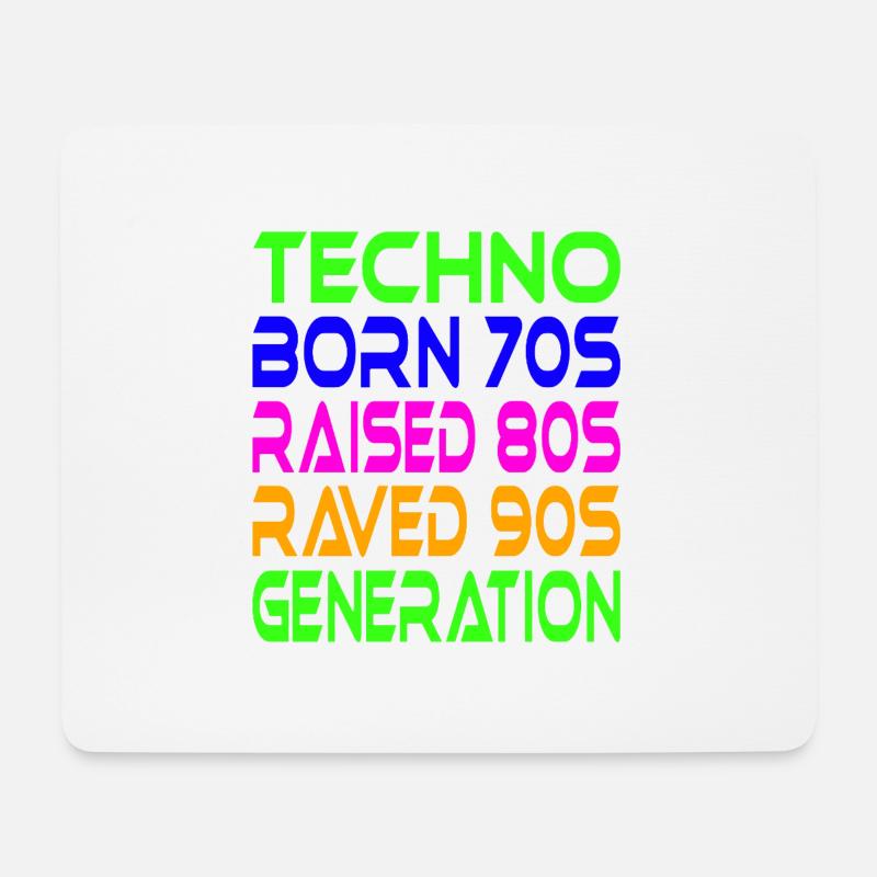 Techno Generation - Mousepad (Querformat) - Weiß
