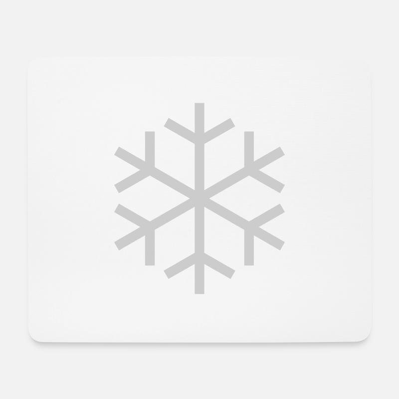 Schneeflocke - Mousepad (Querformat) - Weiß