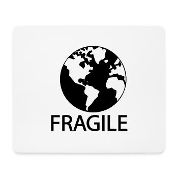 zerbrechlich - Mousepad (Querformat) - Weiß - Vorne