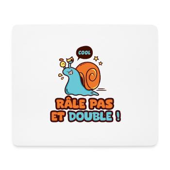 Râle pas et double humour sticker voiture - Tapis de souris (format paysage) - blanc - Devant